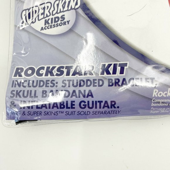 Spirit Halloween Child Unisex Super Skins Costume Rockstar Kit Guitar Bracelet - Picture 7 of 8